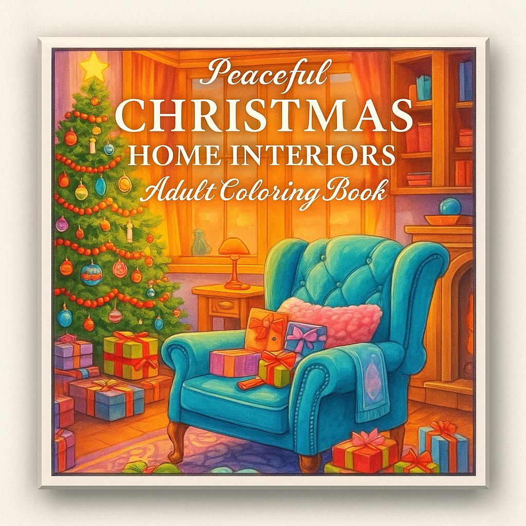 Kolorowanka Świąteczne Wnętrza | Pobierz w Bimli.pl Kolorowanka Świąteczne Wnętrza