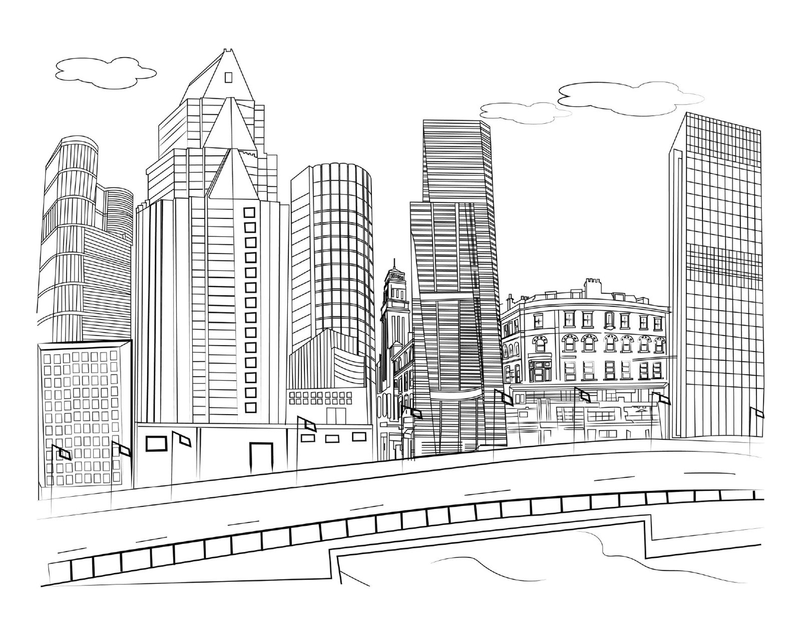 Kolorowanka Miejskie Krajobrazy | Pobierz w Bimli.pl Kolorowanka Miejskie Krajobrazy - obrazek 5