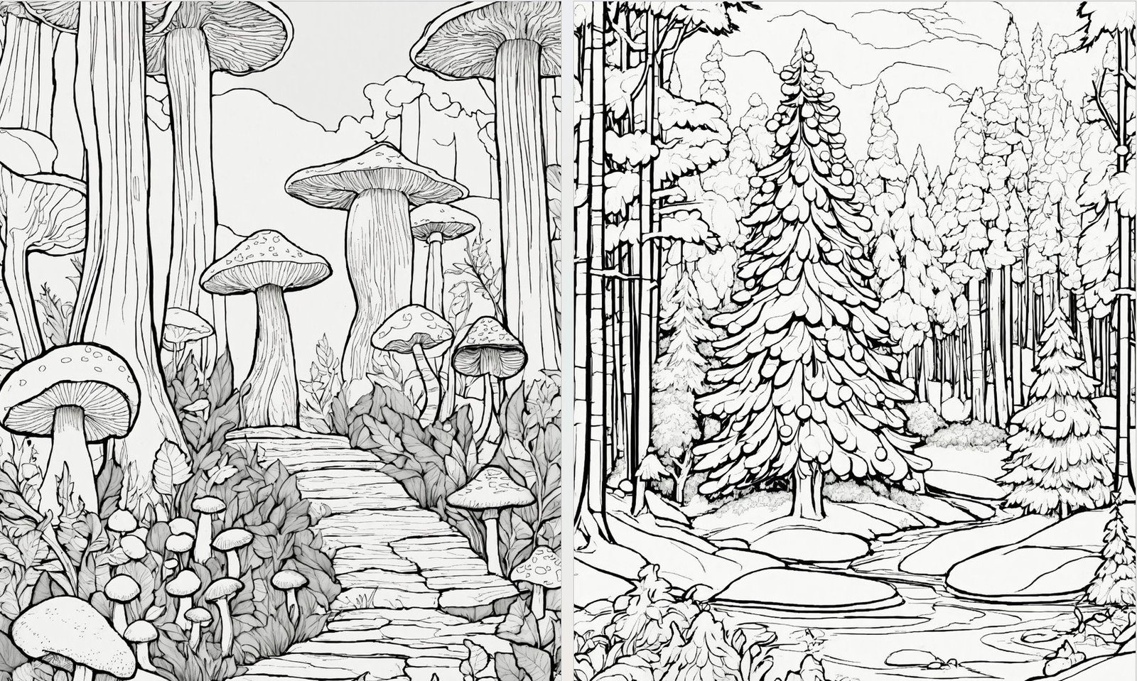 Kolorowanka dla Dorosłych – Magiczny Las | Pobierz w Bimli.pl Kolorowanka dla Dorosłych – Magiczny Las - obrazek 2