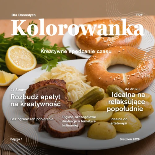 kolorowanka dla dosrosłych jedzenie