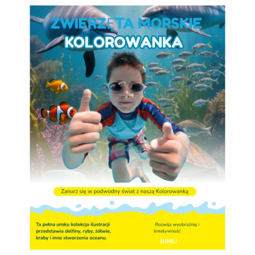 kolorowanka zwierzeta morskie
