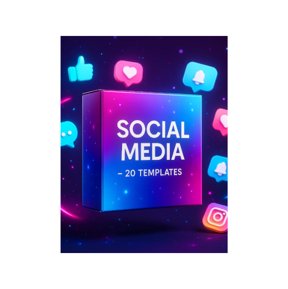 Social Media – 20 Templates | Nowoczesne Slajdy Digital Marketing | Pobierz w Bimli.pl Social Media