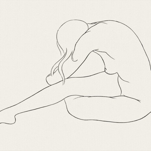 Elegancki Line Art Kobiety | Plakat Cyfrowy