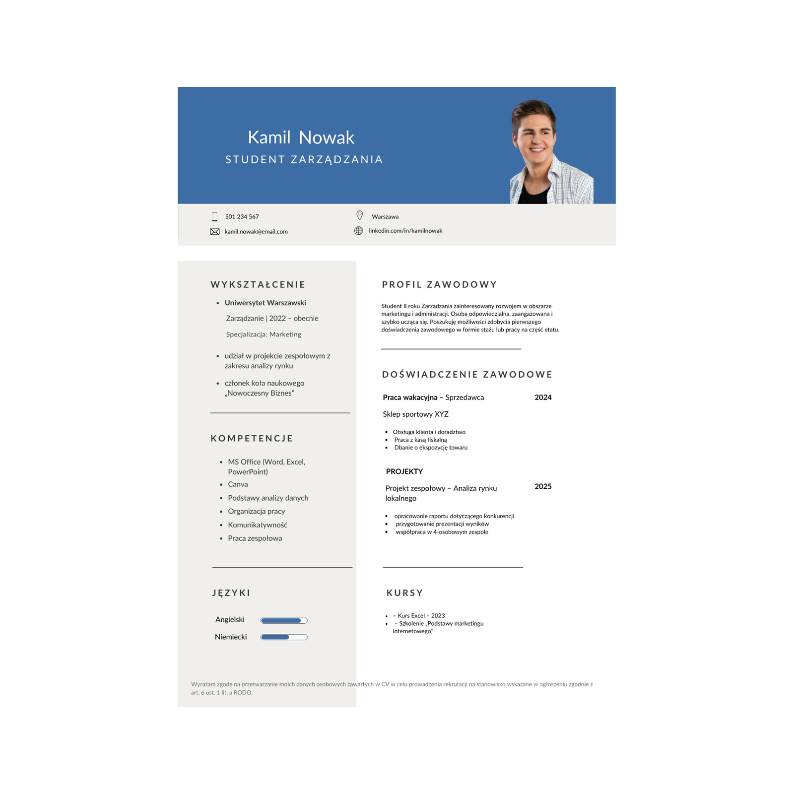 Profesjonalny pakiet CV dla studenta 2026 | Pobierz w Bimli.pl Profesjonalny pakiet CV dla studenta 2026 - obrazek 3