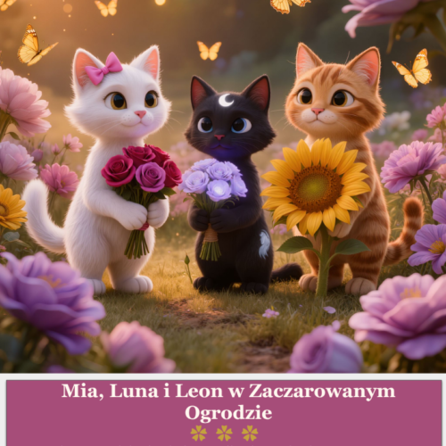 Mia, Luna i Leon — bajka dla dzieci o dzieleniu się i przyjaźni | Flipbook 35 stron