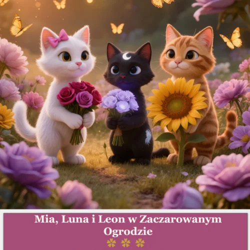 Mia, Luna i Leon — bajka dla dzieci o dzieleniu się i przyjaźni | Flipbook 35 stron