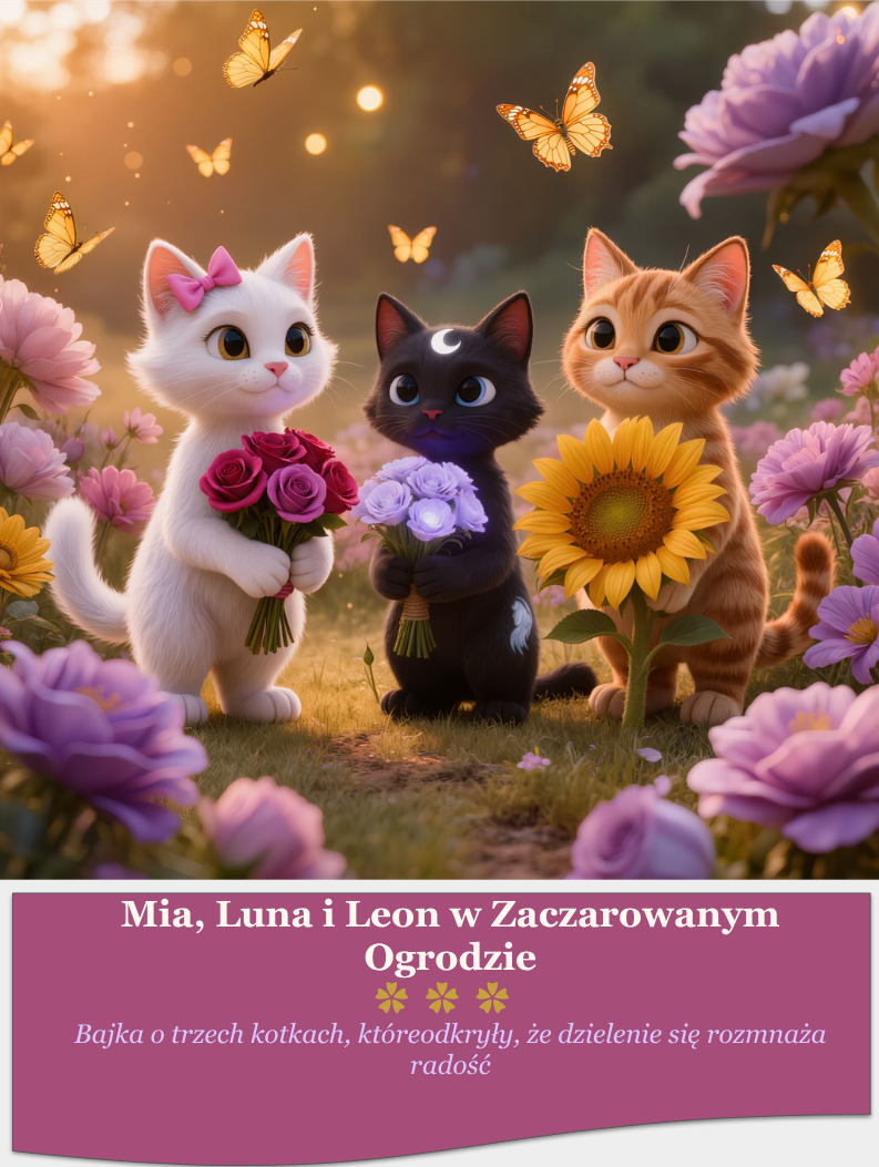 Mia, Luna i Leon w Zaczarowanym Ogrodzie